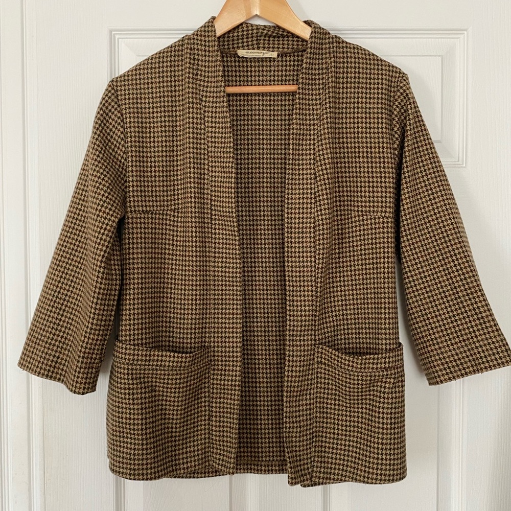 Wool blazer/cardigan from Meemoza, Montreal.